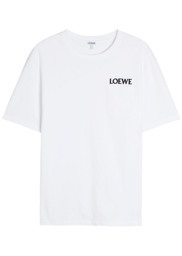 LOEWE Logo-embroidered stretch-cotton T-shirt | Harvey Nichols