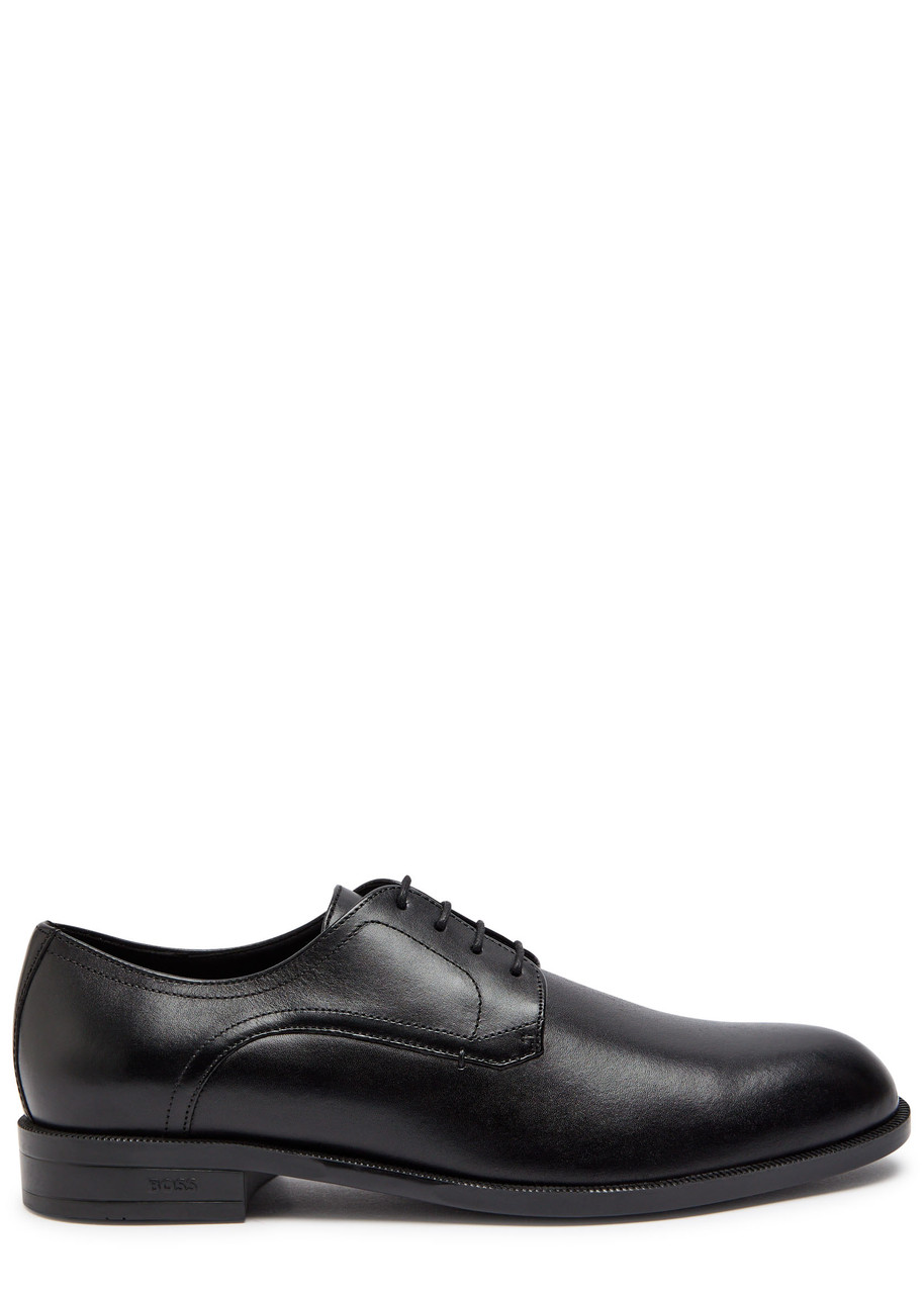 Boss Tayil Leather Derby Shoes – Black – 10 (IT44 / UK10) Boss Tayil Leather Derby Shoes – Black – 10 (IT44 / UK10)