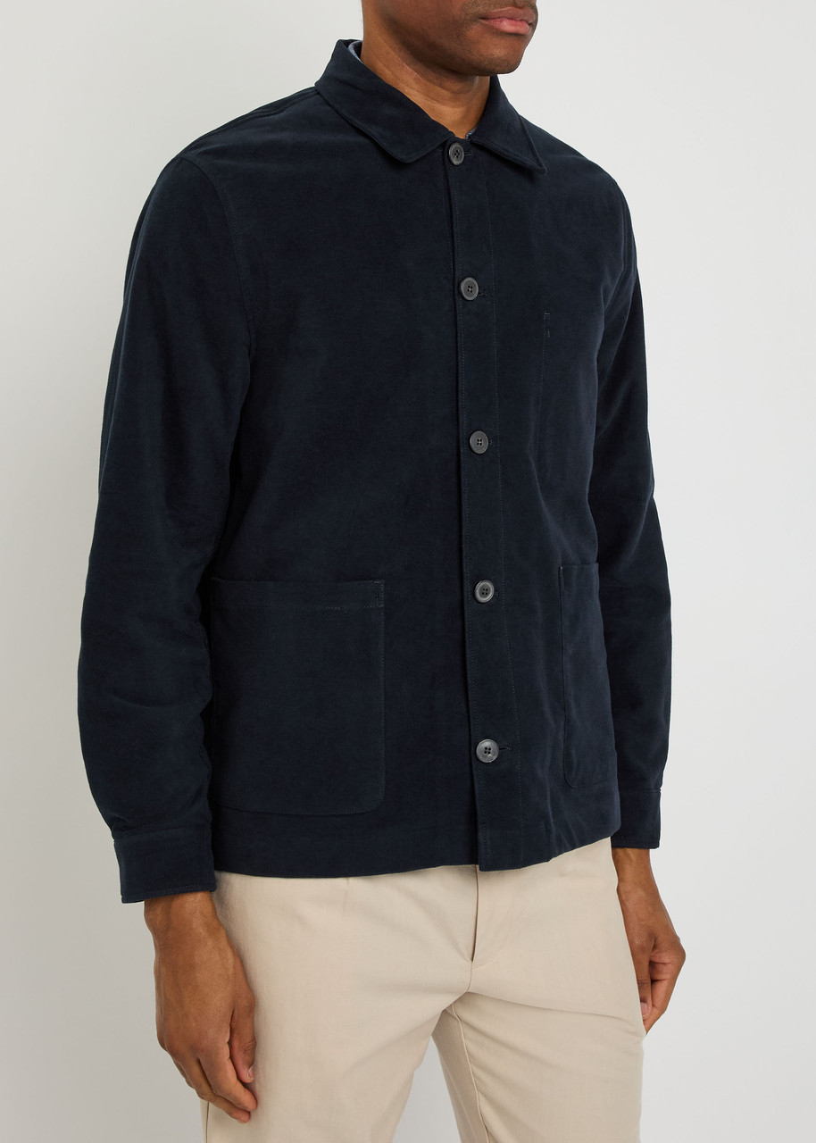  Sunspel Stretch-cotton Overshirt - Navy - M 
