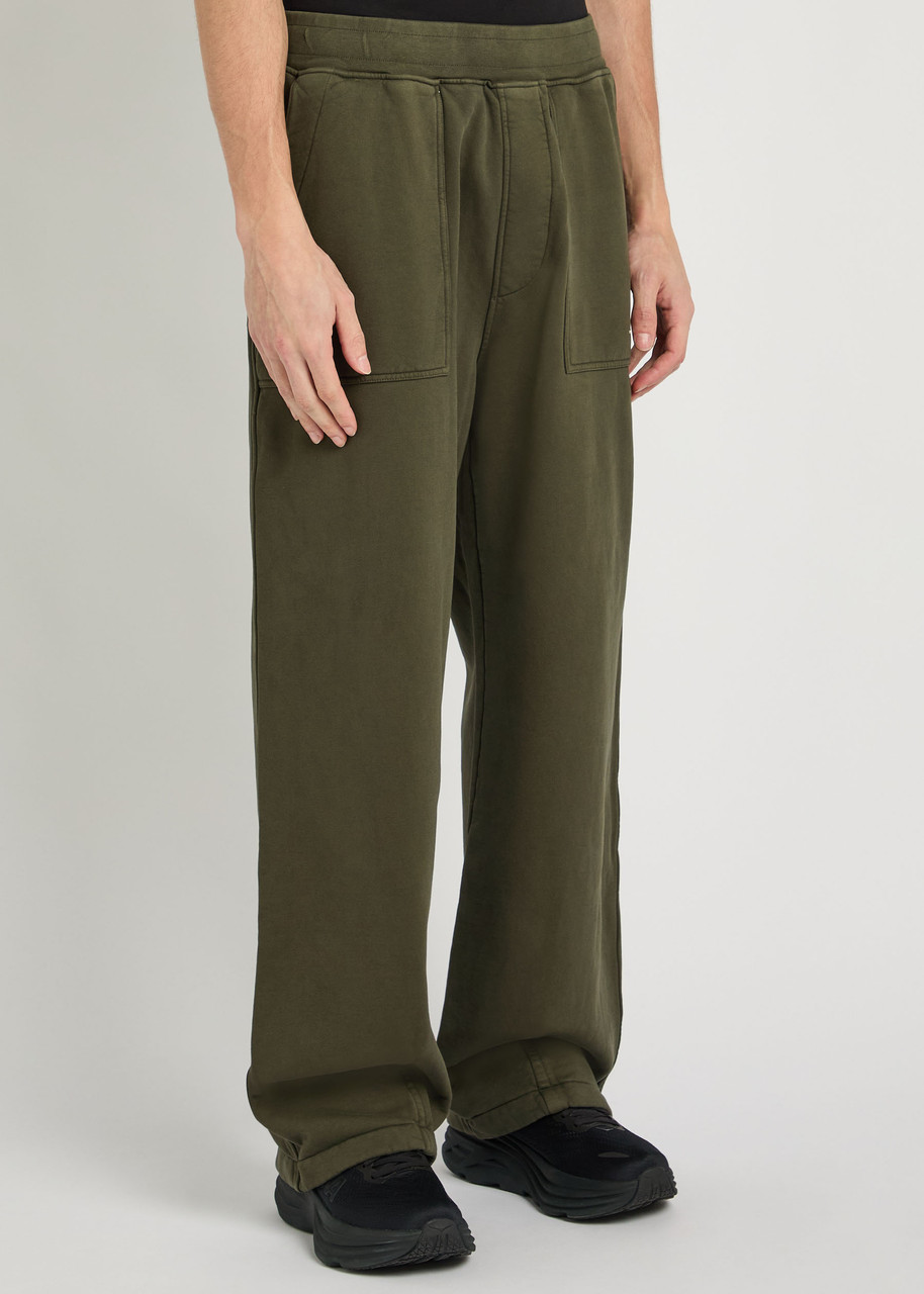  Ten C Straight-leg Cotton Sweatpants - Olive - S 