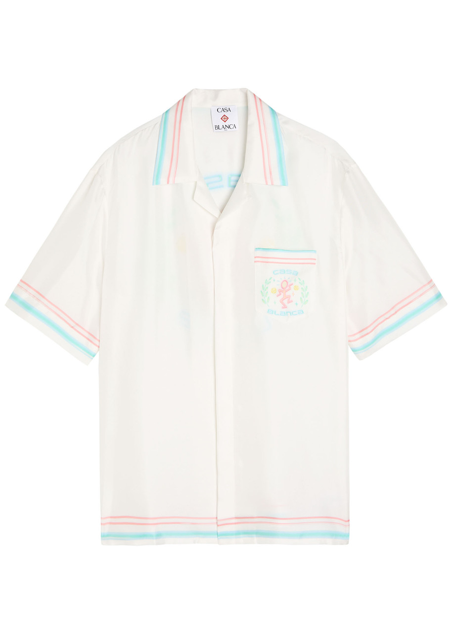 Casablanca Dance Joy Printed Silk Shirt - White - M