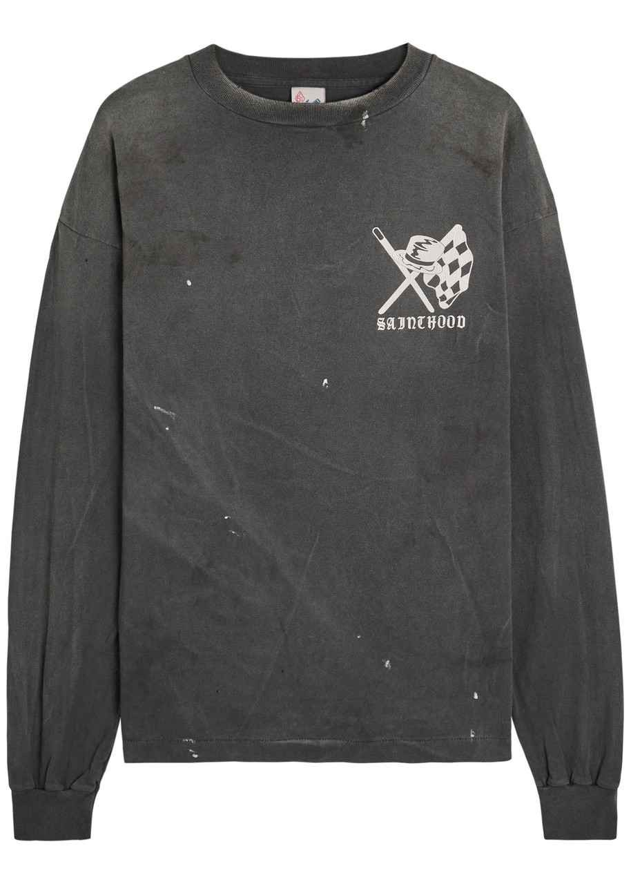 Saint Mxxxxxx Speedkills Printed Cotton top - Black - Xxl