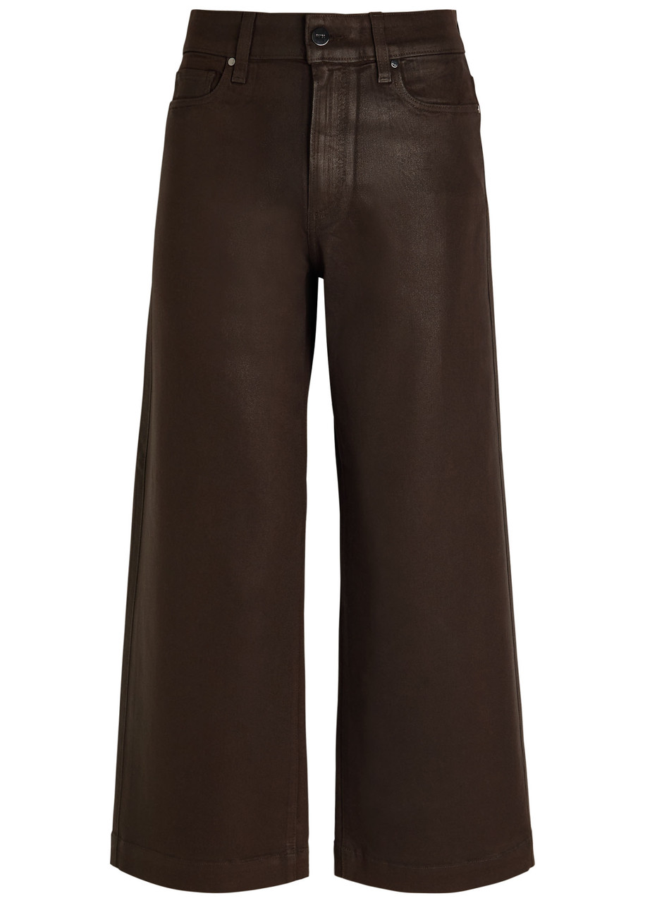 Paige Anessa Coated Wide-leg Jeans - Brown - 29 (W29 / UK12 / M)