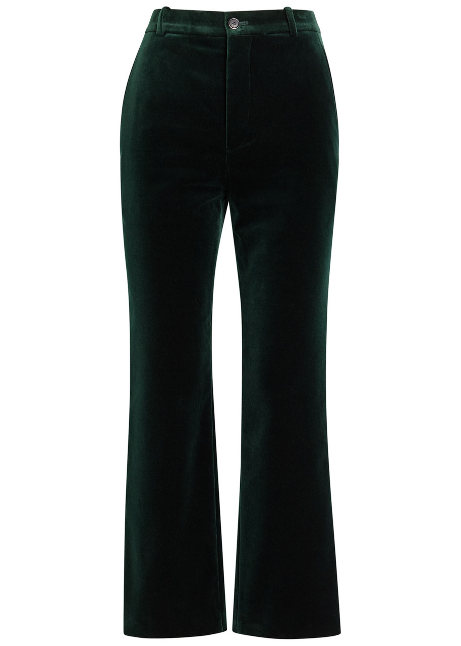 Saint Laurent Straight-leg Velvet Trousers