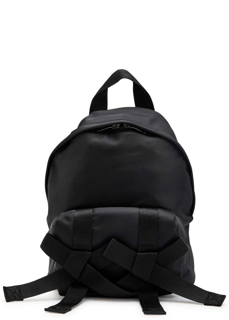 Simone Rocha Bow And Bead-embellished Nylon Backpack In Black