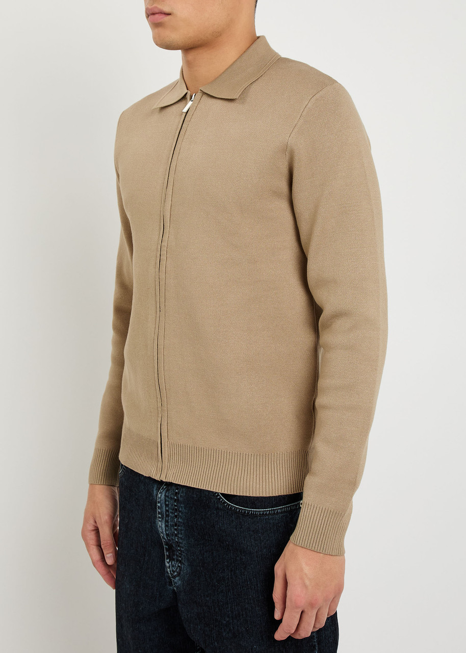  Raith Arlo Knit Overshirt - Beige - M 