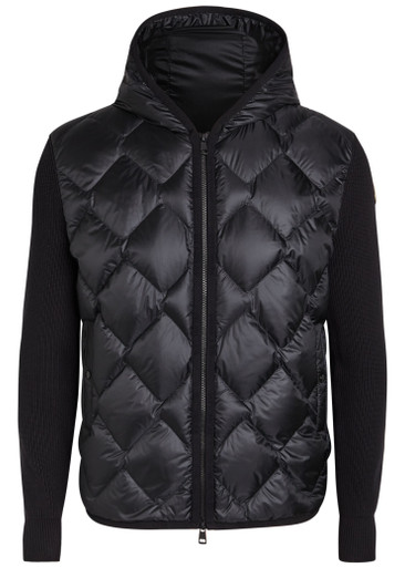 MONCLER Close-knit and nylon jacket | Harvey Nichols