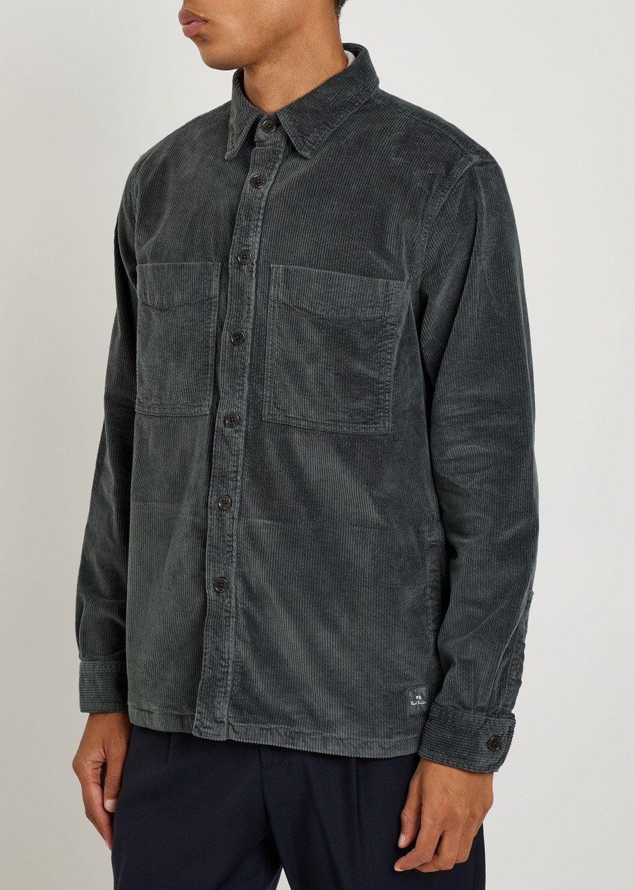  Ps Paul Smith Corduroy Overshirt - Grey - M 