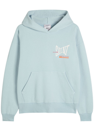SAINT MXXXXXX Hooded logo-print cotton sweatshirt | Harvey Nichols SAINT MXXXXXX Hooded logo-print cotton sweatshirt | Harvey Nichols
