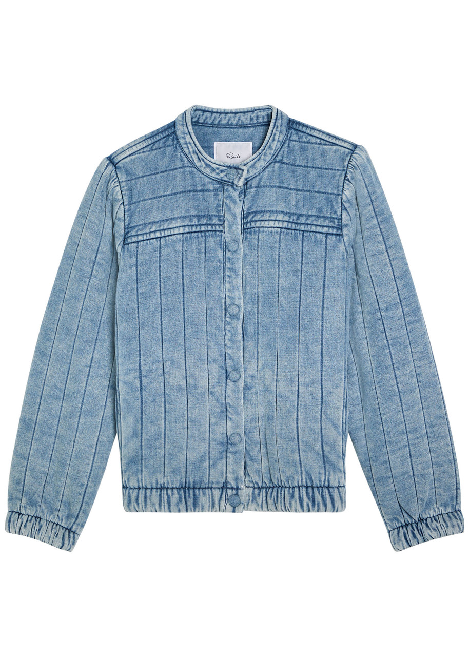 Rails Rosell Quilted Woven Jacket - Light Blue - M (UK12 / M)