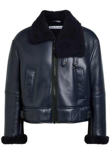 ACNE STUDIOS Shearling leather jacket | Harvey Nichols