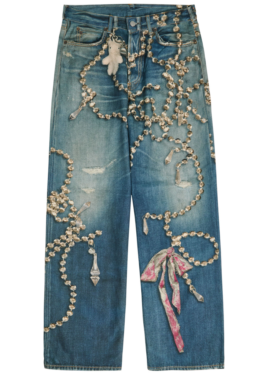 Acne Studios Printed Denim Jeans – Mid Blu – XL Acne Studios Printed Denim Jeans – Mid Blu – XL