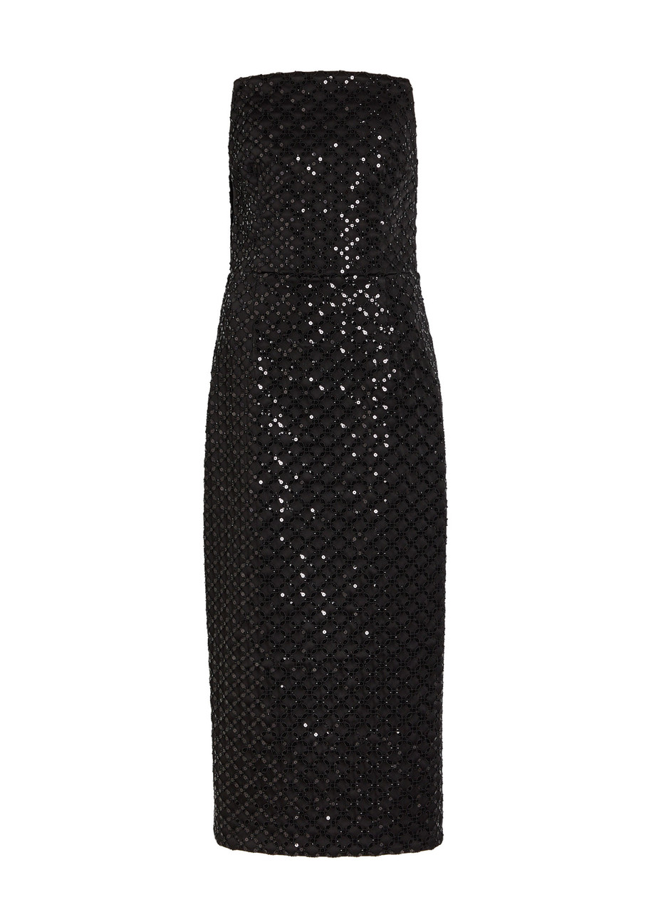 Rebecca Vallance Neve Sequin-embellished Midi Dress - Black - 12 (UK12 / M)