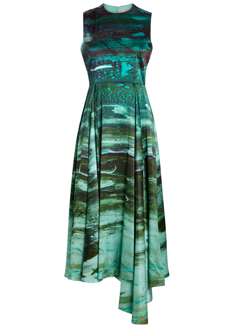 Roksanda Tera Printed Silk Midi Dress - Multicoloured 1 - 10 (UK10 / S)