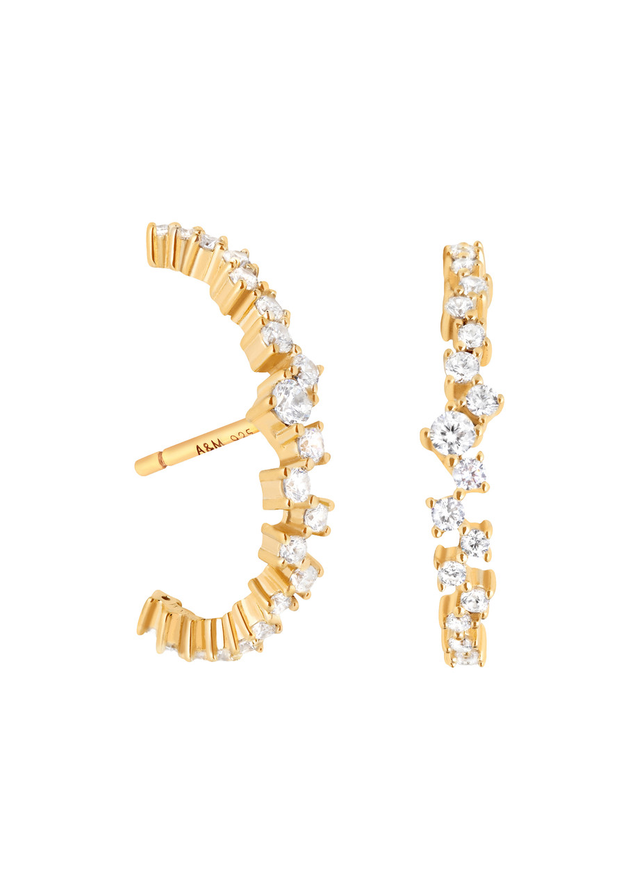 Astrid & Miyu Crystal 18k Gold-plated ear Cuff - One Size