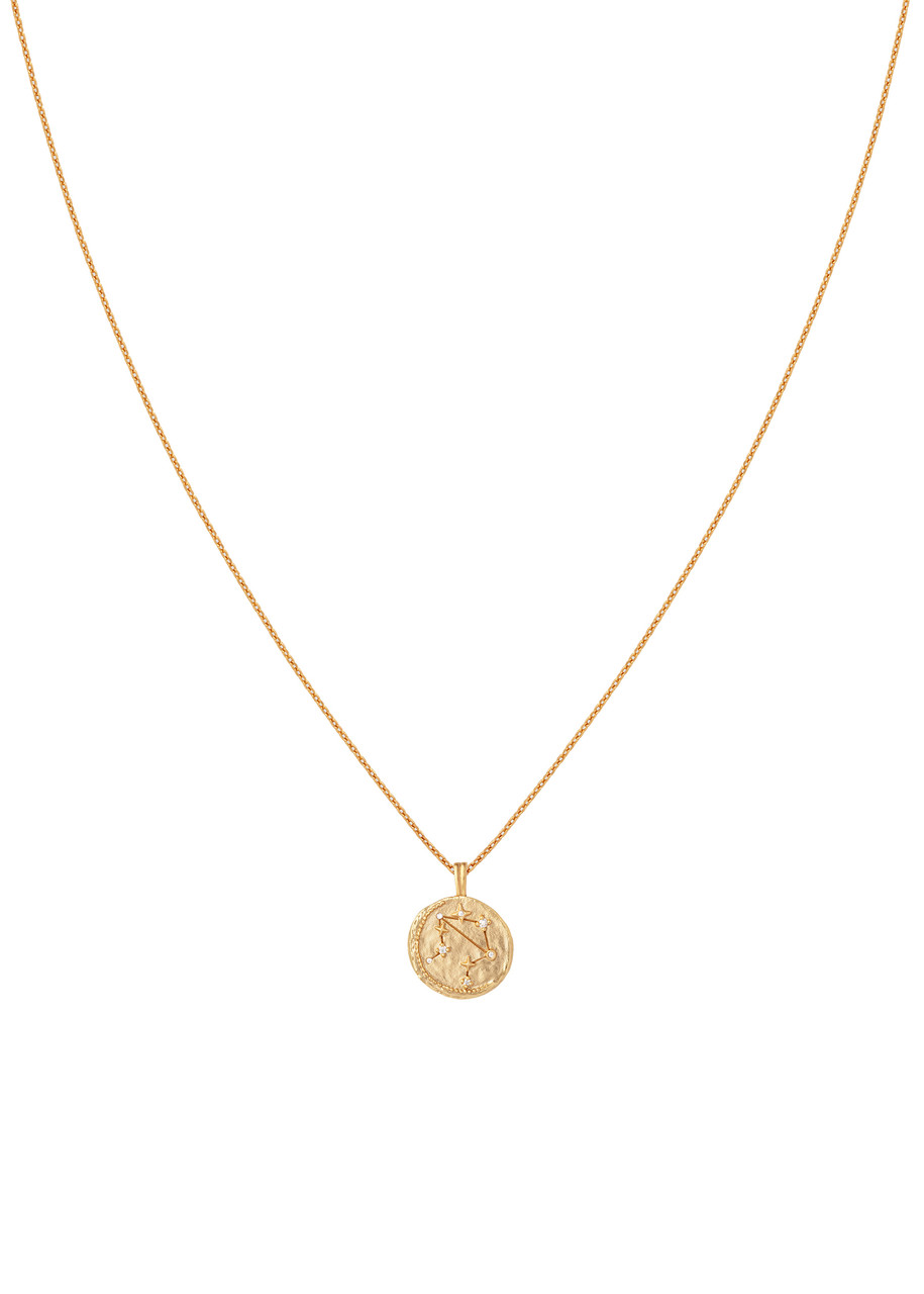 Astrid & Miyu Libra Crystal 18k Gold-plated Pendant Necklace - One Size