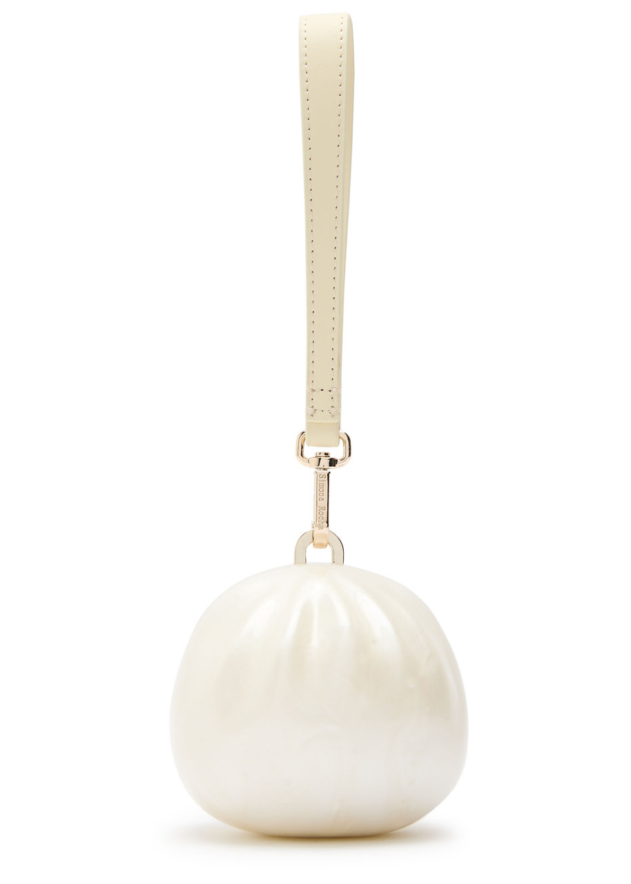 Simone Rocha Pearl Acrylic Cross-body Bag In White