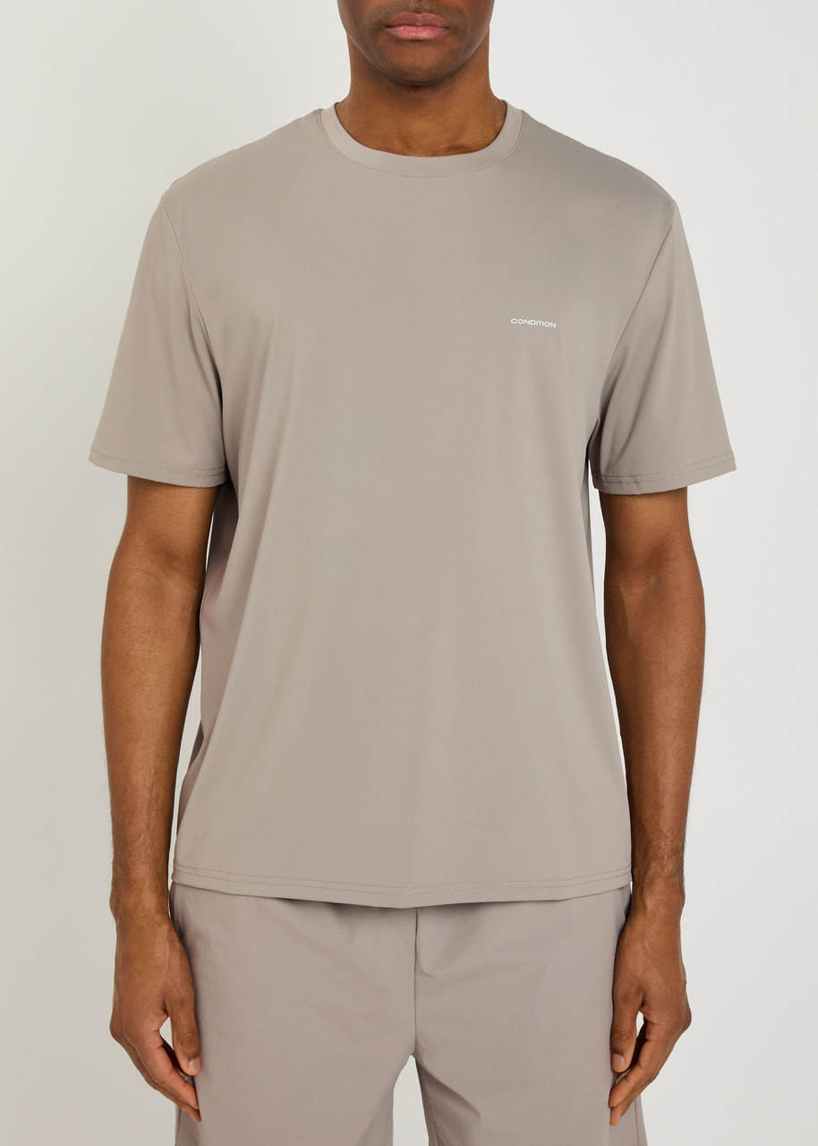  Condition Everyday Logo Stretch-jersey T-shirt - Taupe - S 