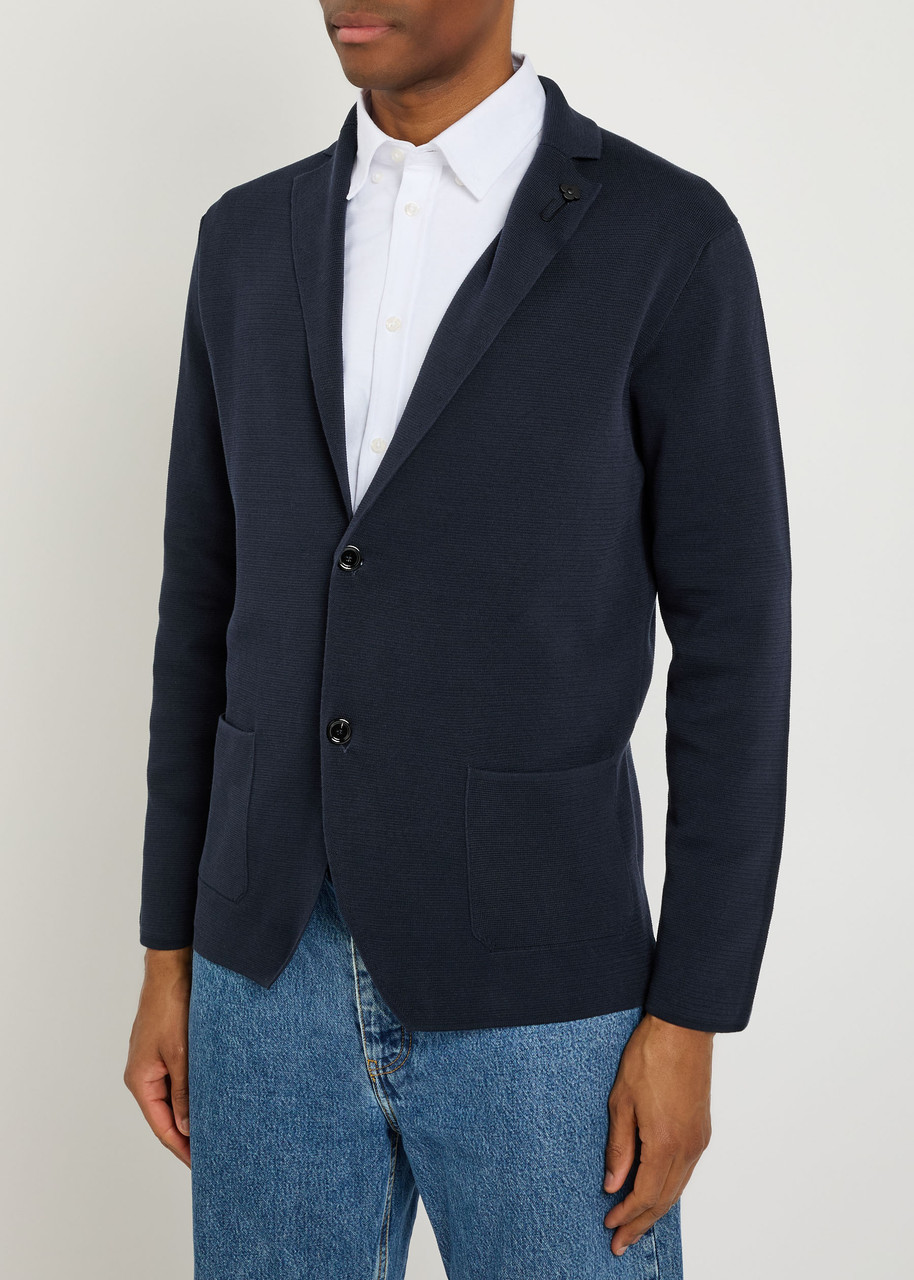  Lardini Cotton Cardigan - Navy - L 