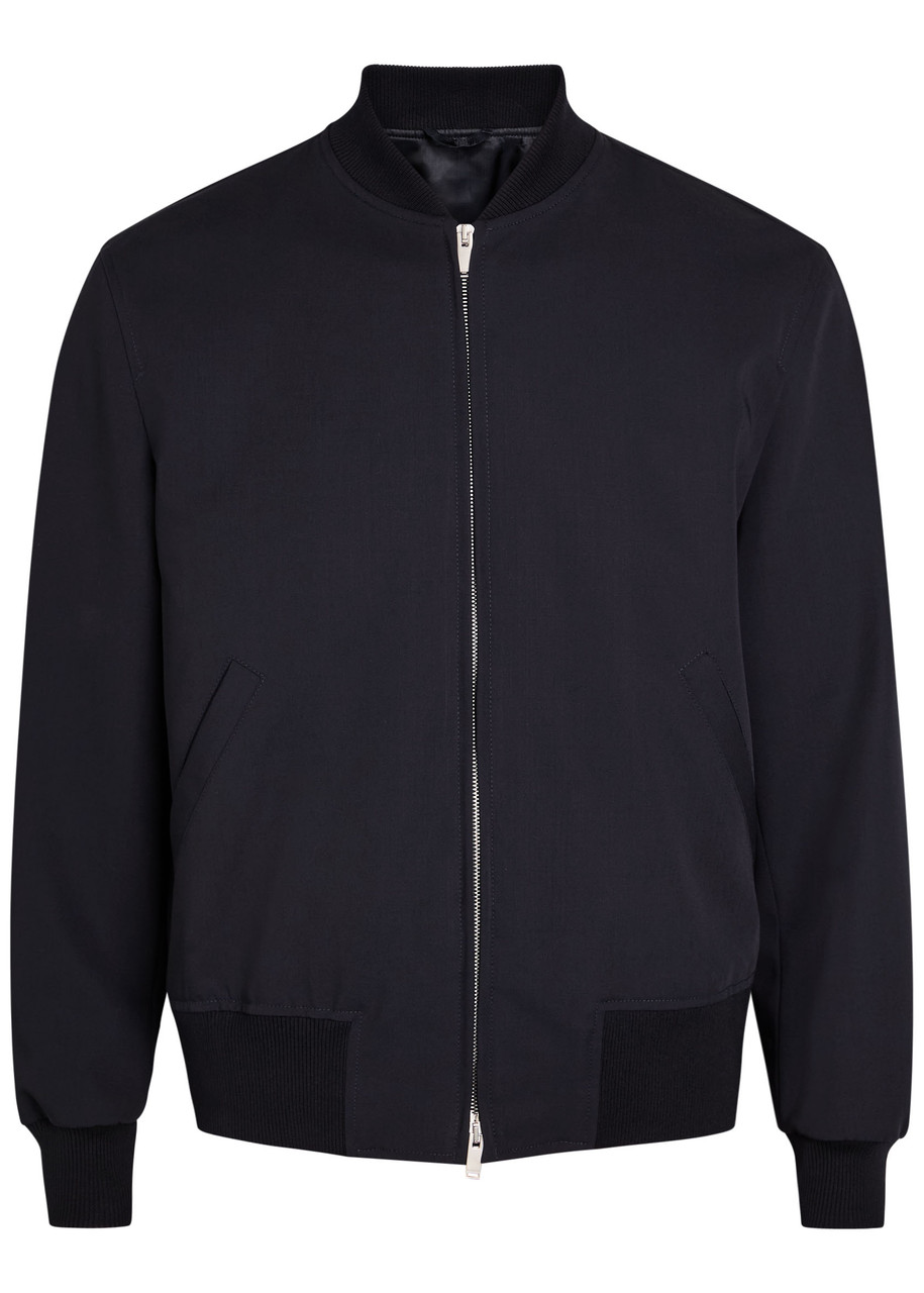 Lardini Wool Bomber Jacket - Navy - 48 (UK38 / M)