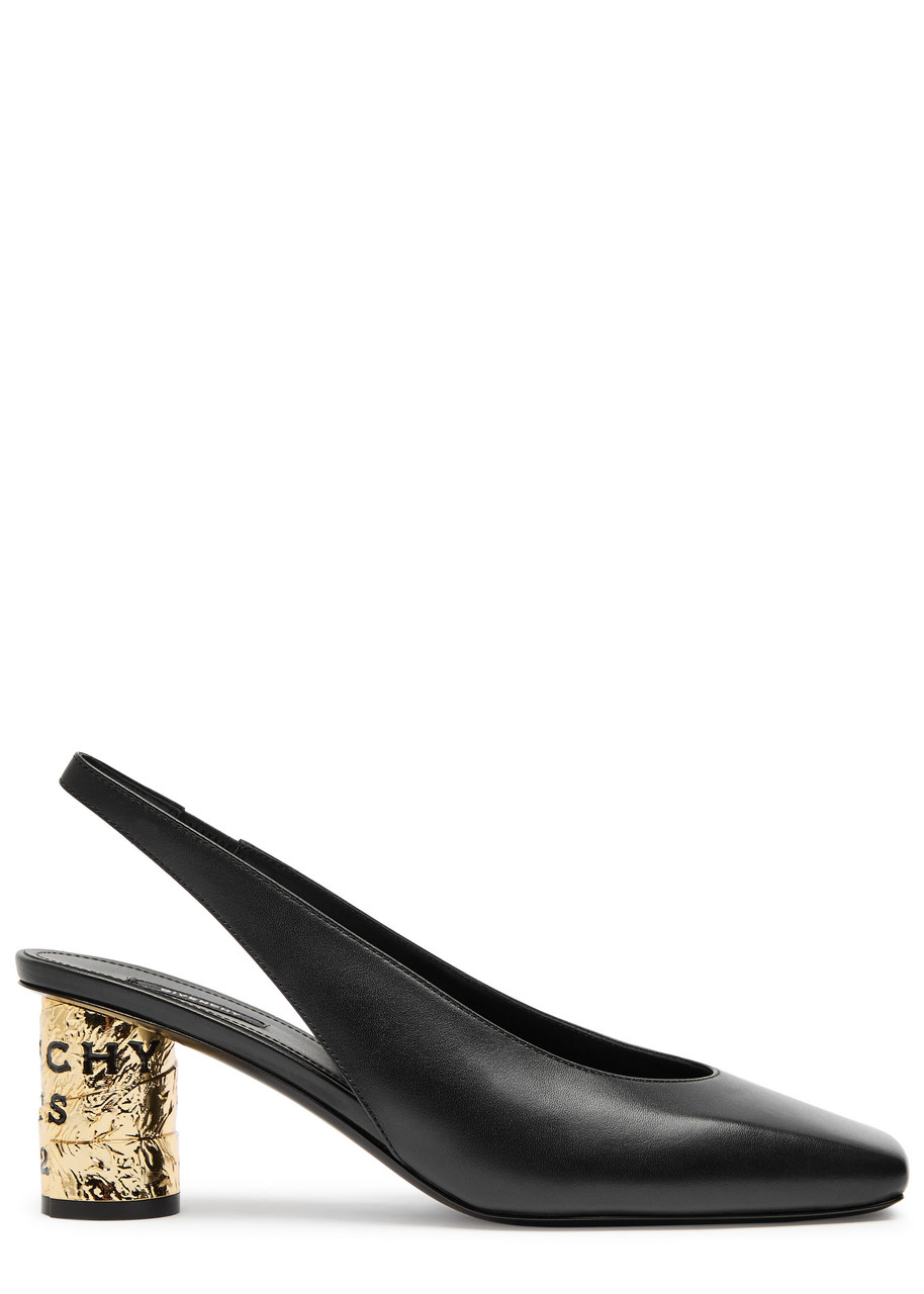 Givenchy Tape-effect Slingback Leather Pumps - Black