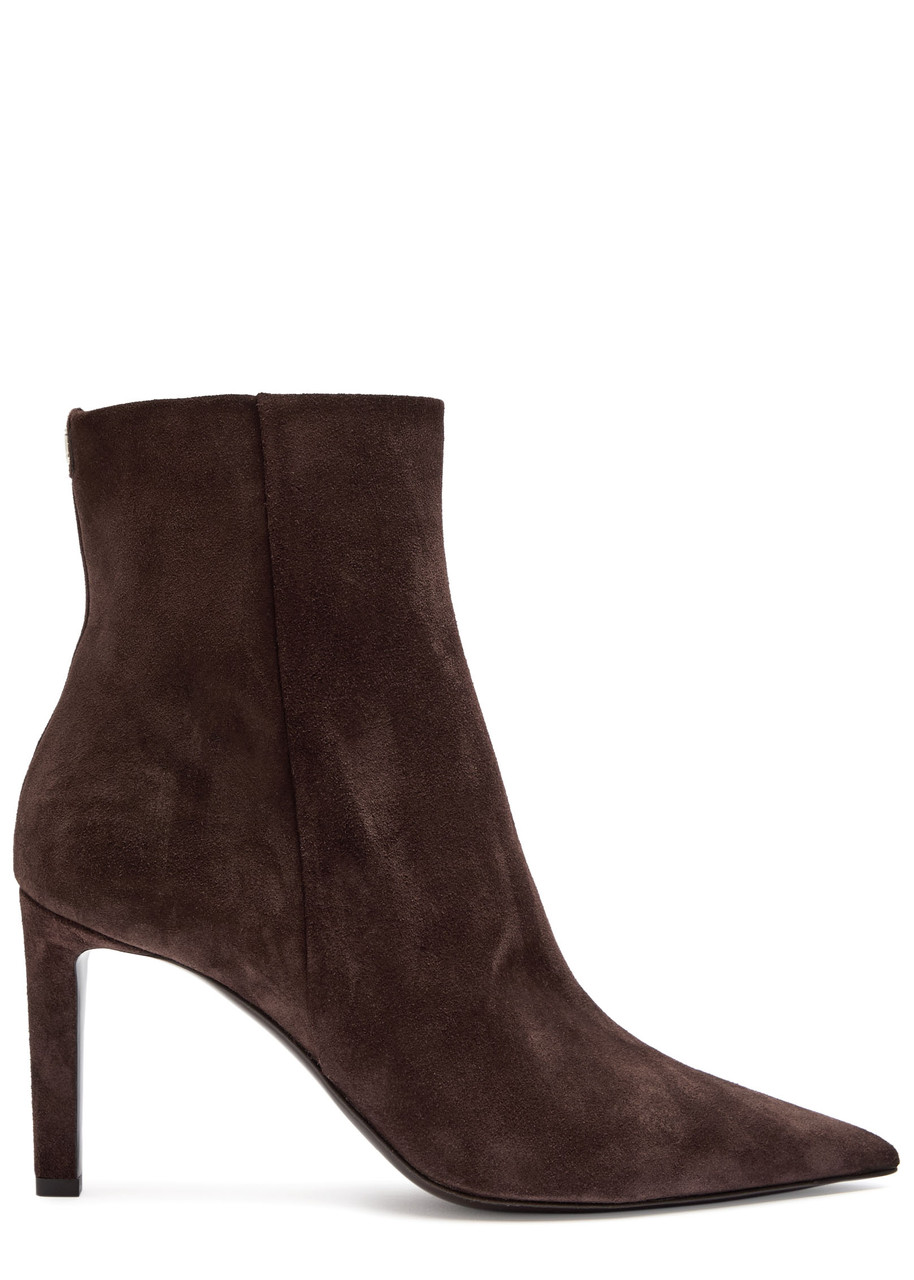 Jimmy Choo Frankie 85 Suede Ankle Boots - Brown - 36 (IT36 / UK3)