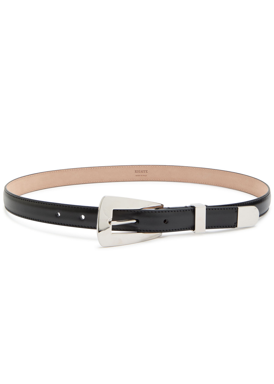 Khaite Lucca Leather Belt - Black - 80 (UK 10 / M)