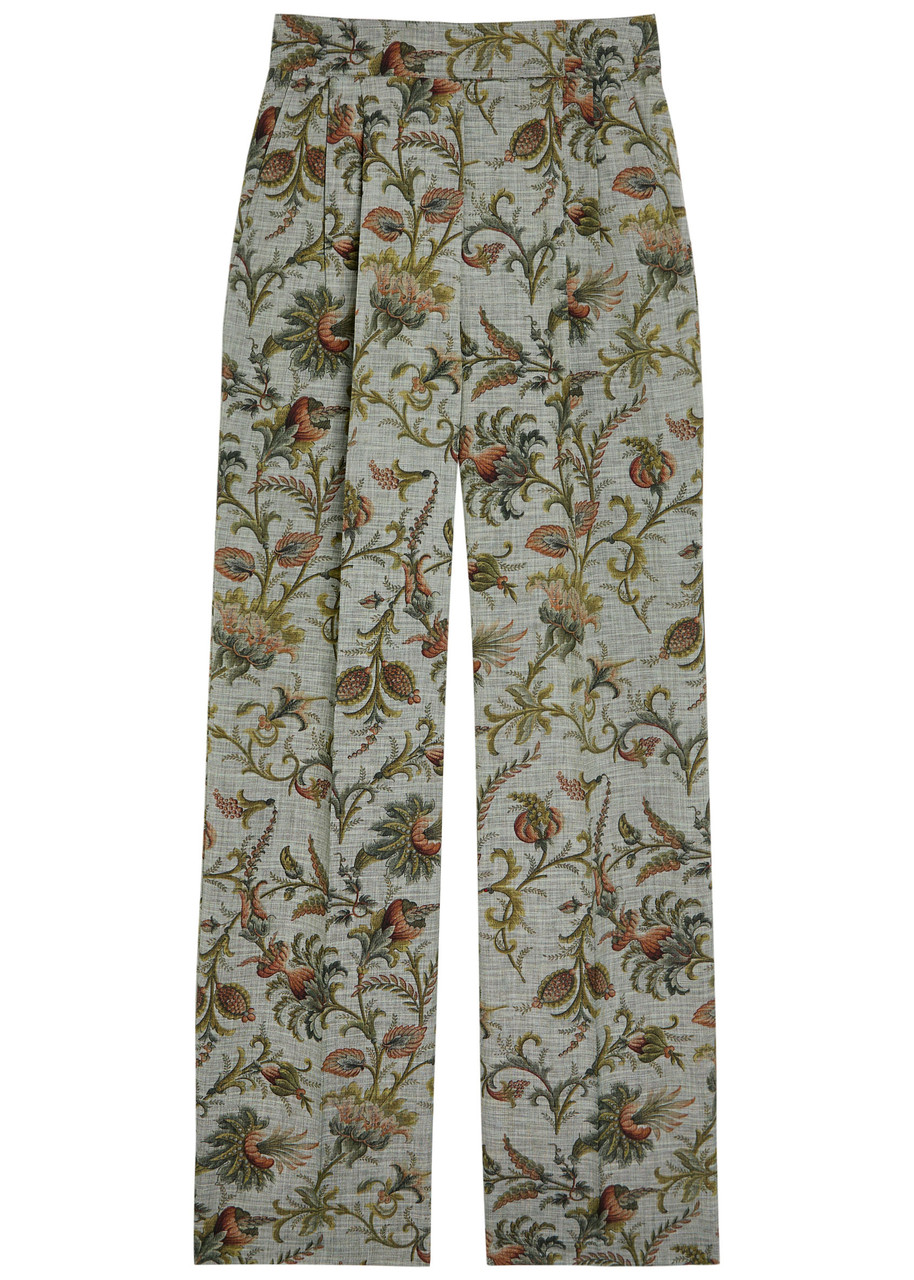 Etro Patterned Wide-leg Trousers - Multicoloured 1 - 42 (UK10 / S)