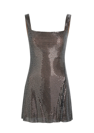 SELF-PORTRAIT Rhinestone-embellished mesh mini dress | Harvey Nichols