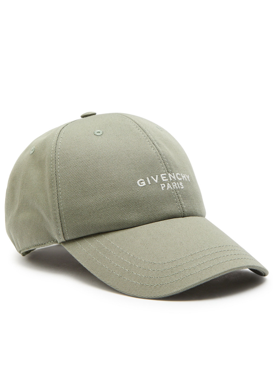 Givenchy Logo-embroidered Cnavas Cap In Green
