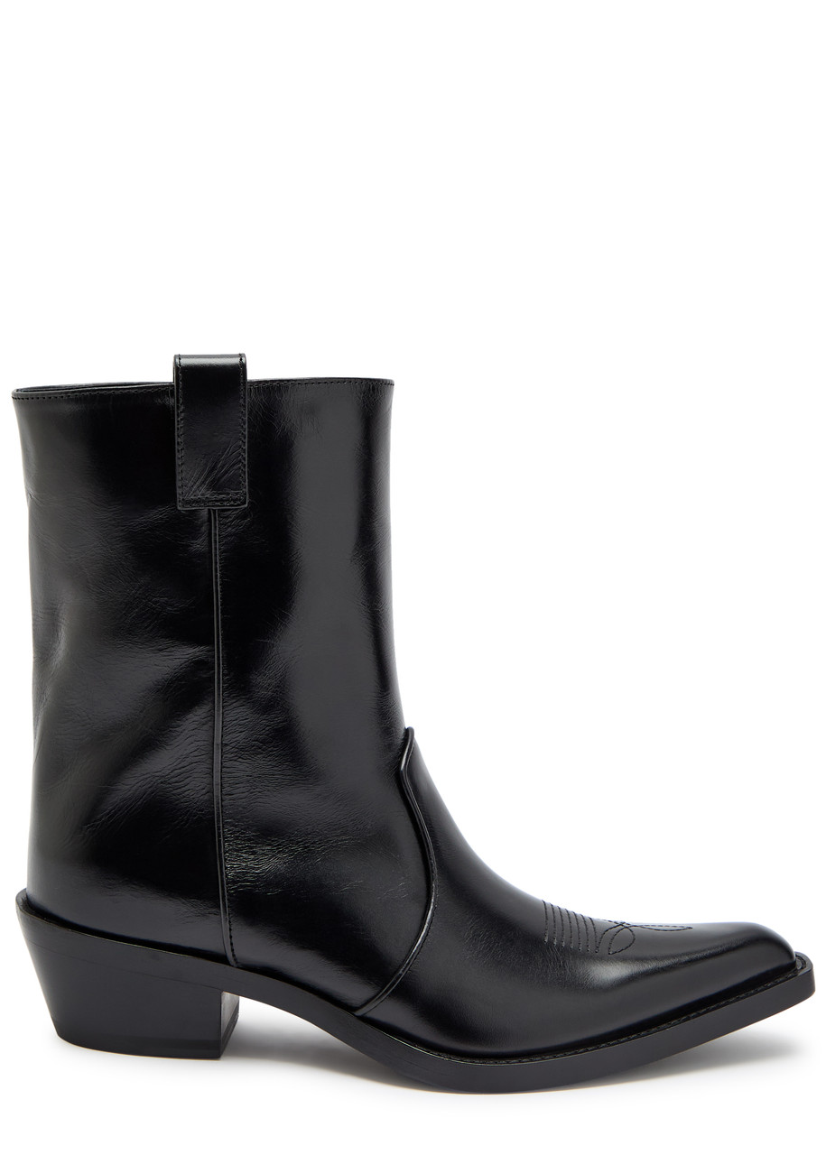 Khaite Clive 35 Leather Ankle Boots - Black - 37 (IT37 / UK4)