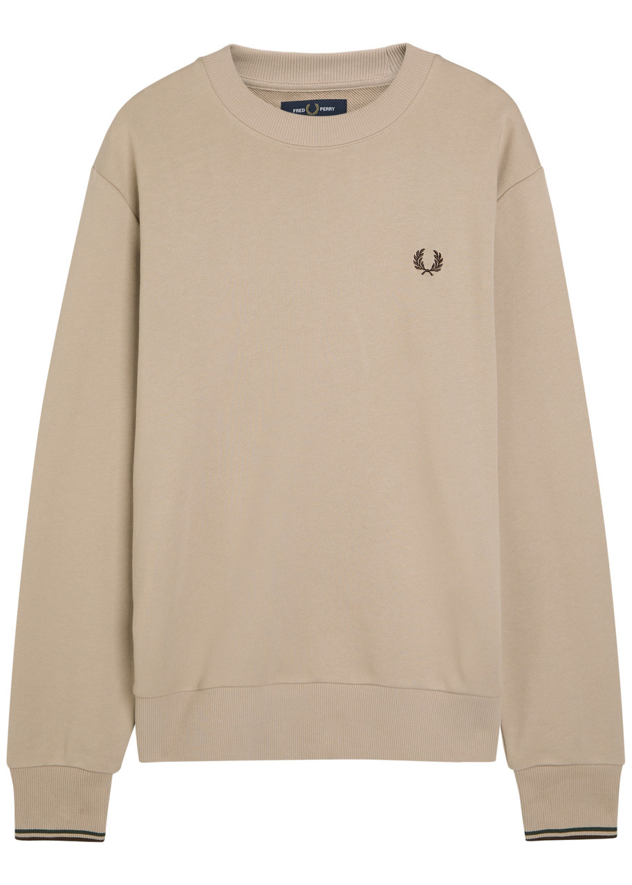 Fred Perry Logo-embroidered Cotton Sweatshirt - Ecru - Xxl