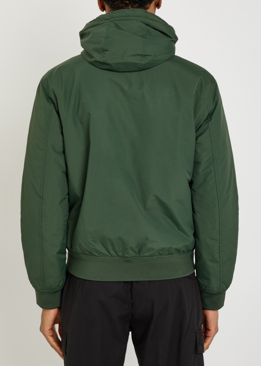  Fred Perry Logo-embroidered Hooded Shell Jacket - Dark Green - Xxl 
