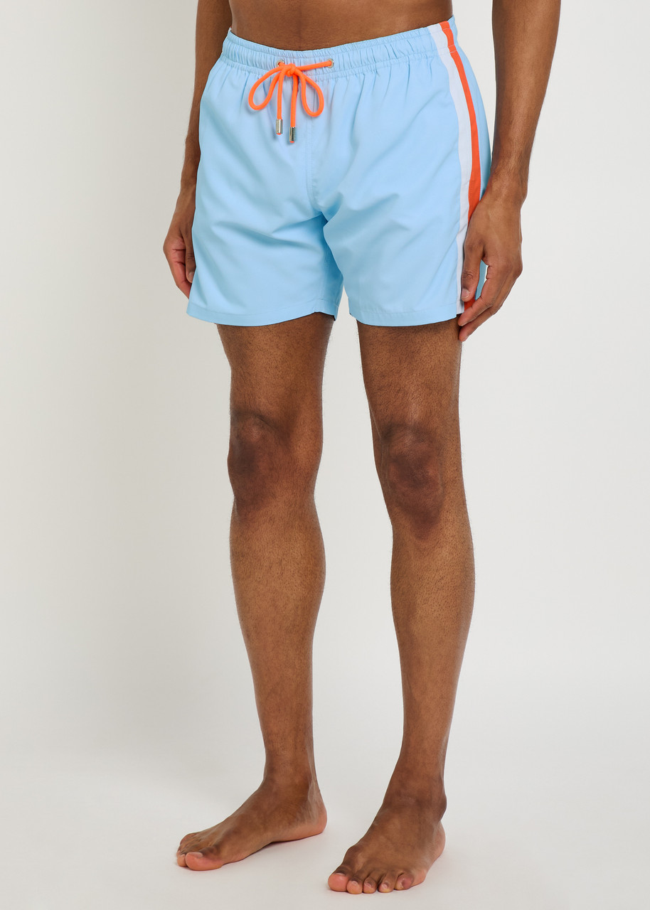  An-y1 Embroidered Shell Swim Shorts - Light Blue - Xl 