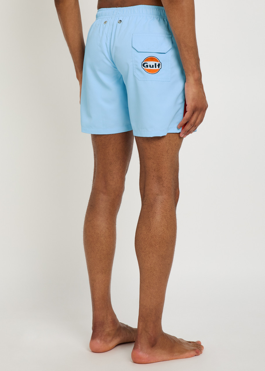  An-y1 Embroidered Shell Swim Shorts - Light Blue - Xl 