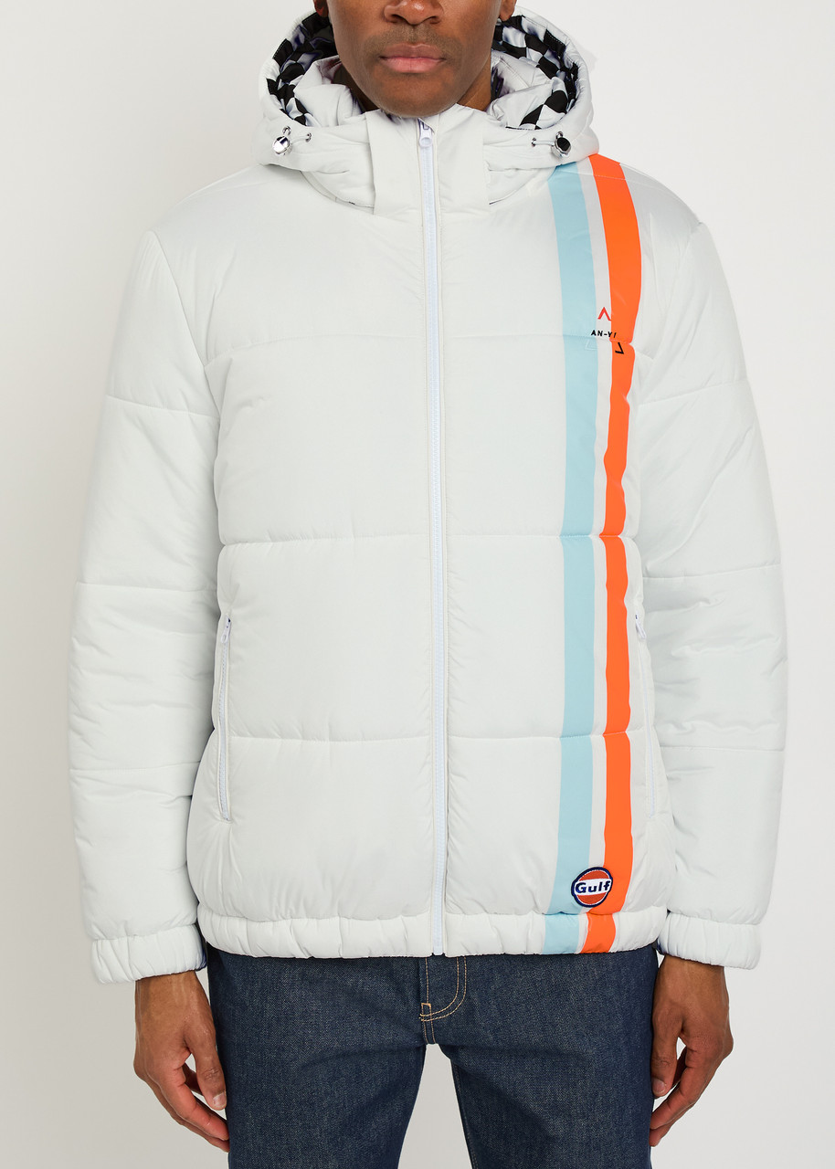  An-y1 Riski Padded Hooded Shell Jacket - White - M 