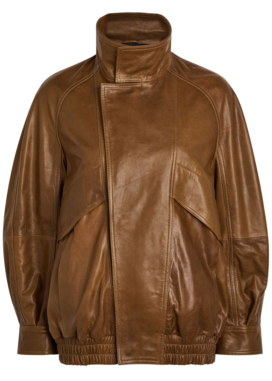 Nour Hammour Ariste Leather Bomber Jacket - No Colour - 34 (UK6 / XS)