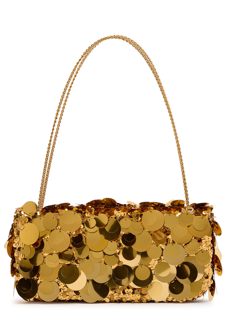 Rabanne Embellished Metallic Leather Shoulder bag - Gold - One Size