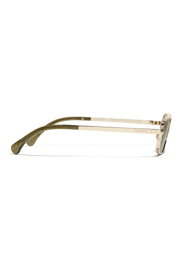CHANEL Rectangle-frame sunglasses | Harvey Nichols