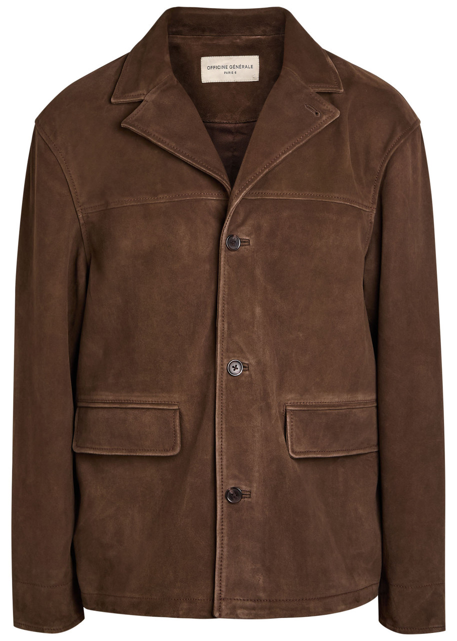 Officine Générale Erickson Suede Jacket - Brown - M