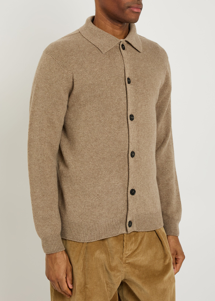  Sunspel Wool Cardigan - Sand - L 