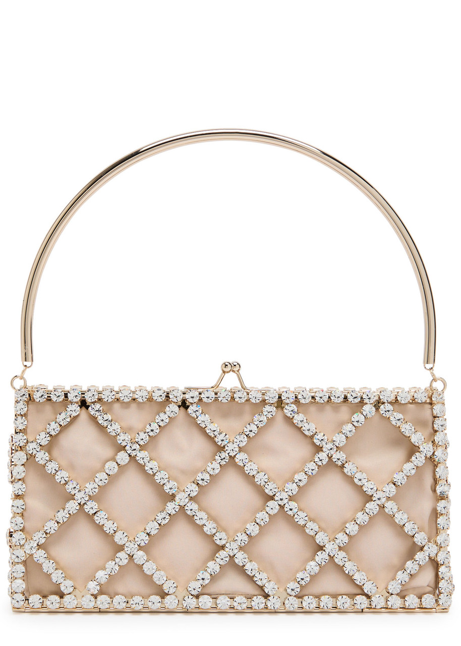 Rosantica Garofano Crystal-embellished Satin Shoulder bag - Gold - One Size