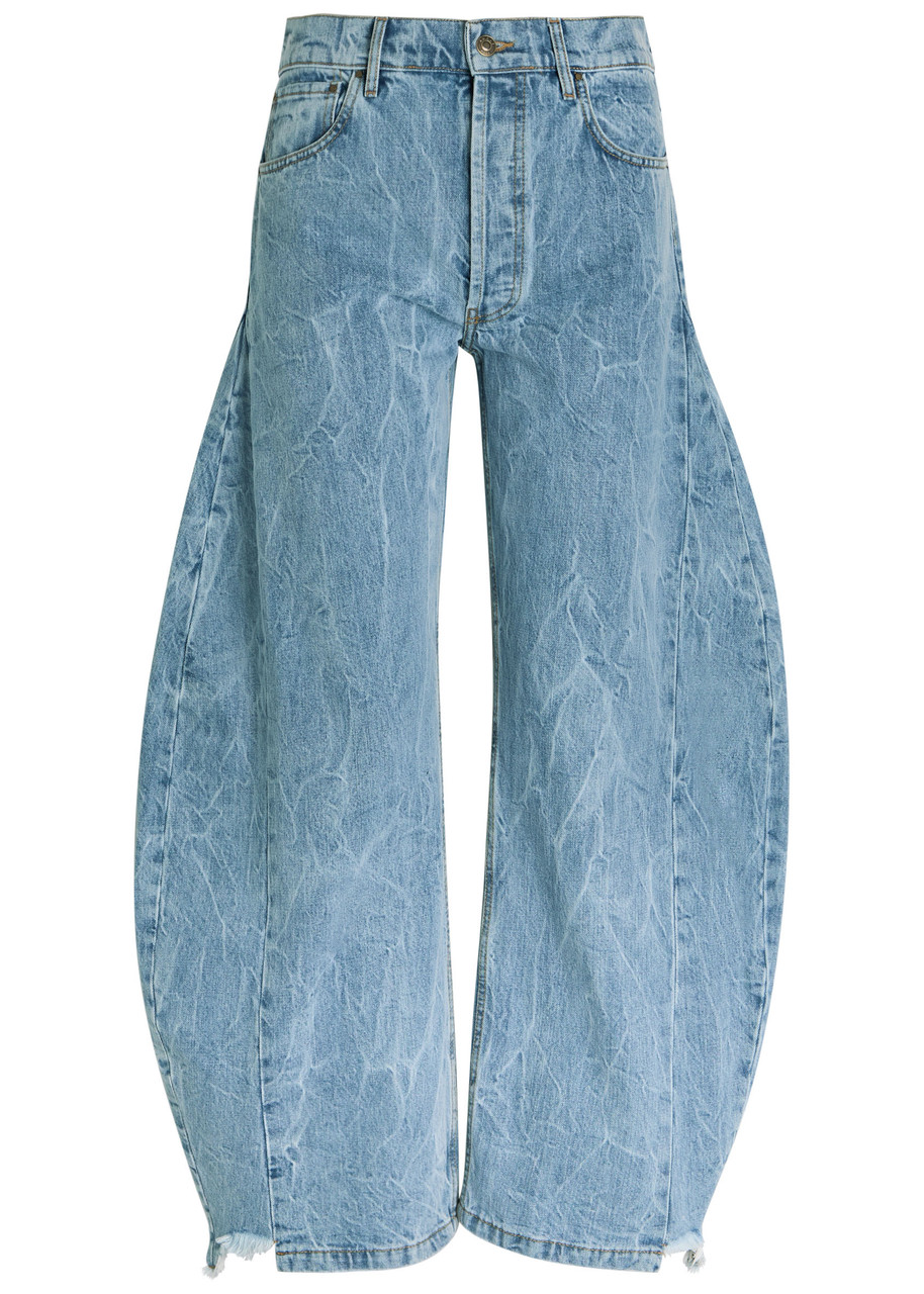 A.W.A.K.E Mode Washed Barrel-leg Jeans - Indigo - 42 (UK14 / L)