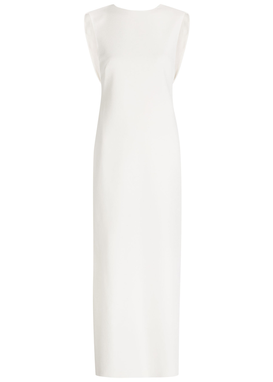 Armarium Mina Crepe Midi Dress In White
