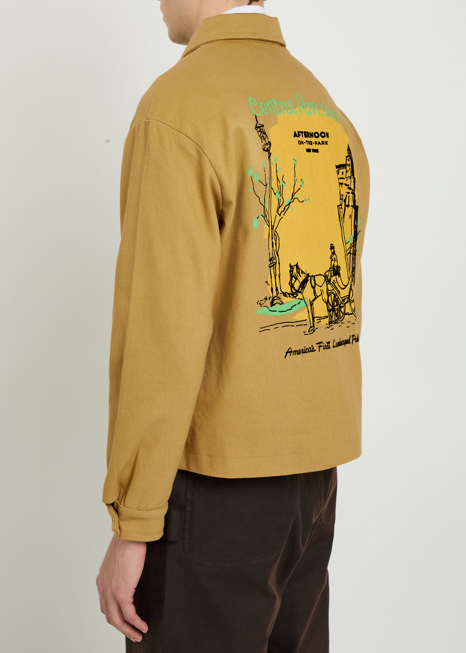  Bode Central Park Printed Twill Jacket - Khaki - S 
