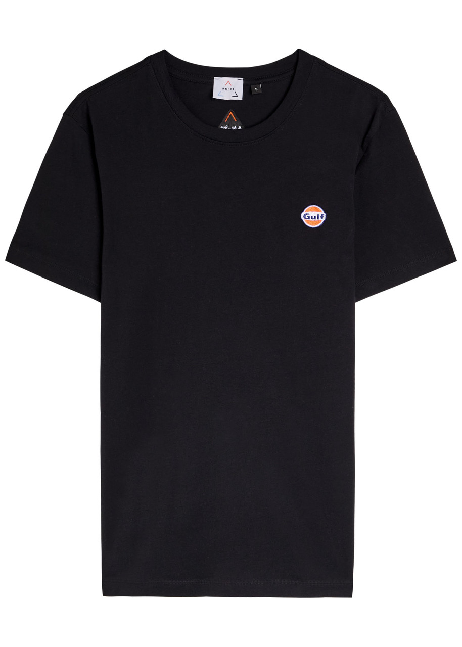 AN-Y1 Logo-embroidered Cotton T-shirt - Black - S (UK8-10 / S)