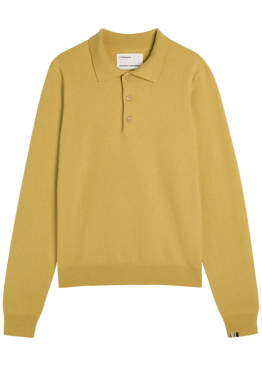 Extreme Cashmere N°223 Be For Cashmere-blend Polo Jumper - Yellow - One Size