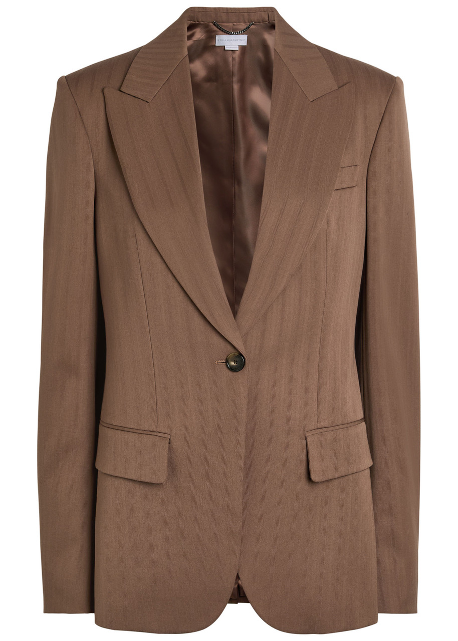Stella Mccartney Single-breasted Wool Blazer - Brown - 44 (UK12 / M)