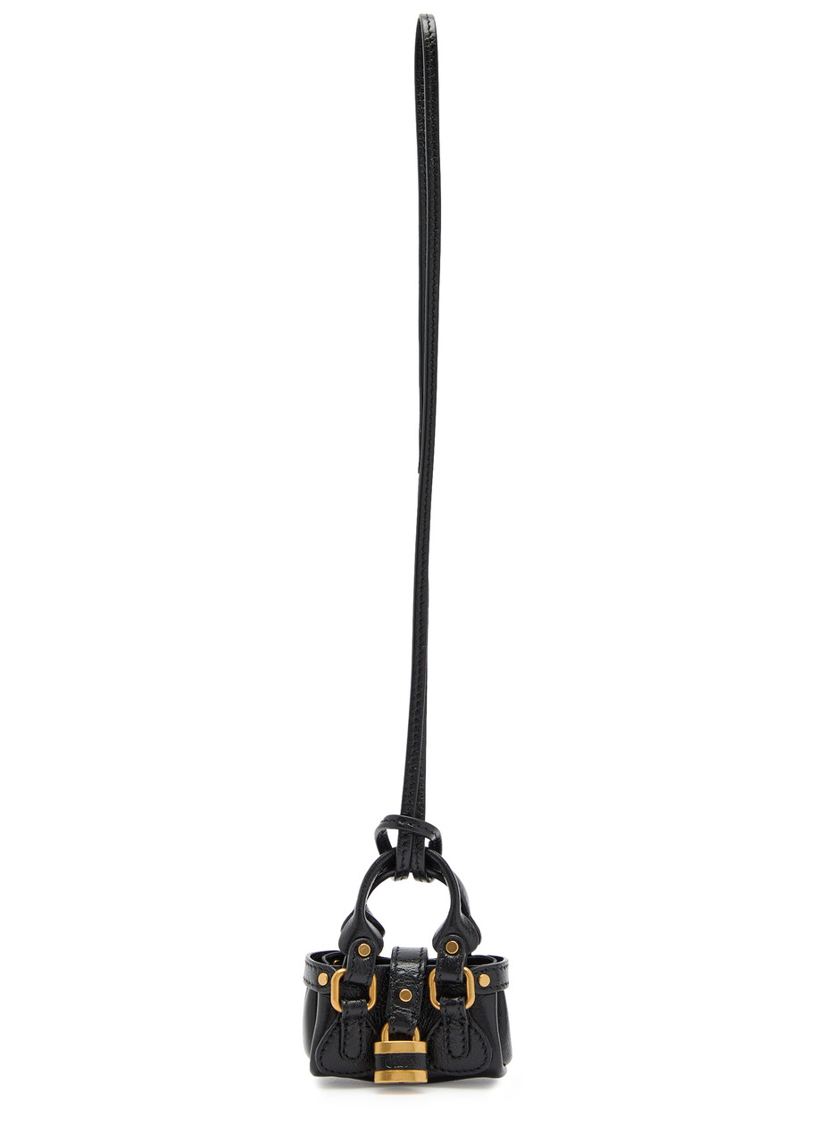 Chloe Paddington Leather bag Charm - Black - One Size