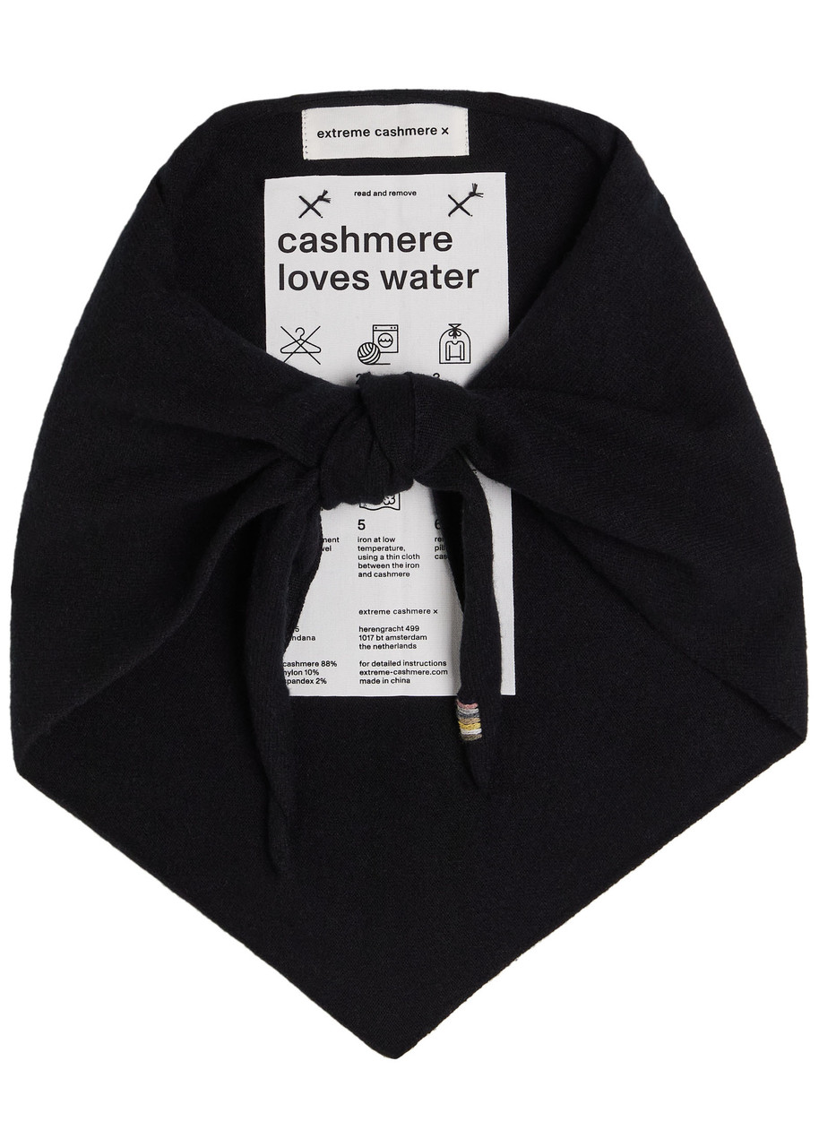 Extreme Cashmere N°35 Bandana Cashmere-blend Triangle Scarf - Black - One Size